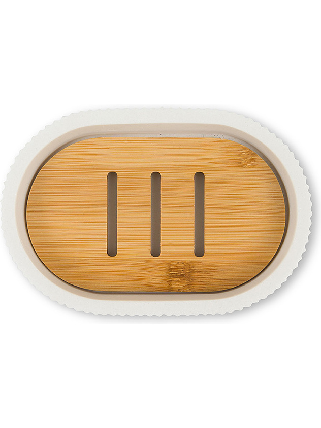 Striped polyresin soap holder