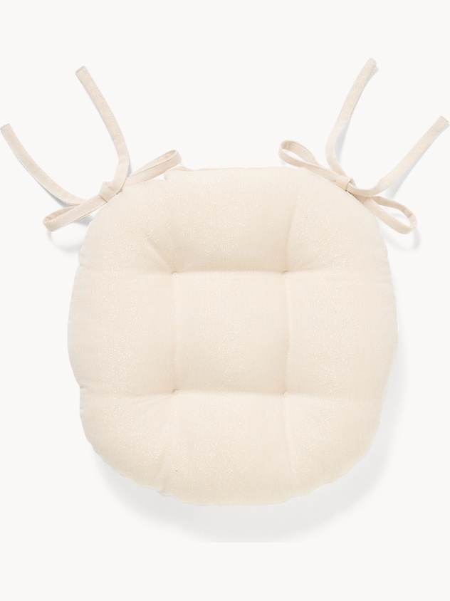 Cuscino da sedia in cotone e lurex