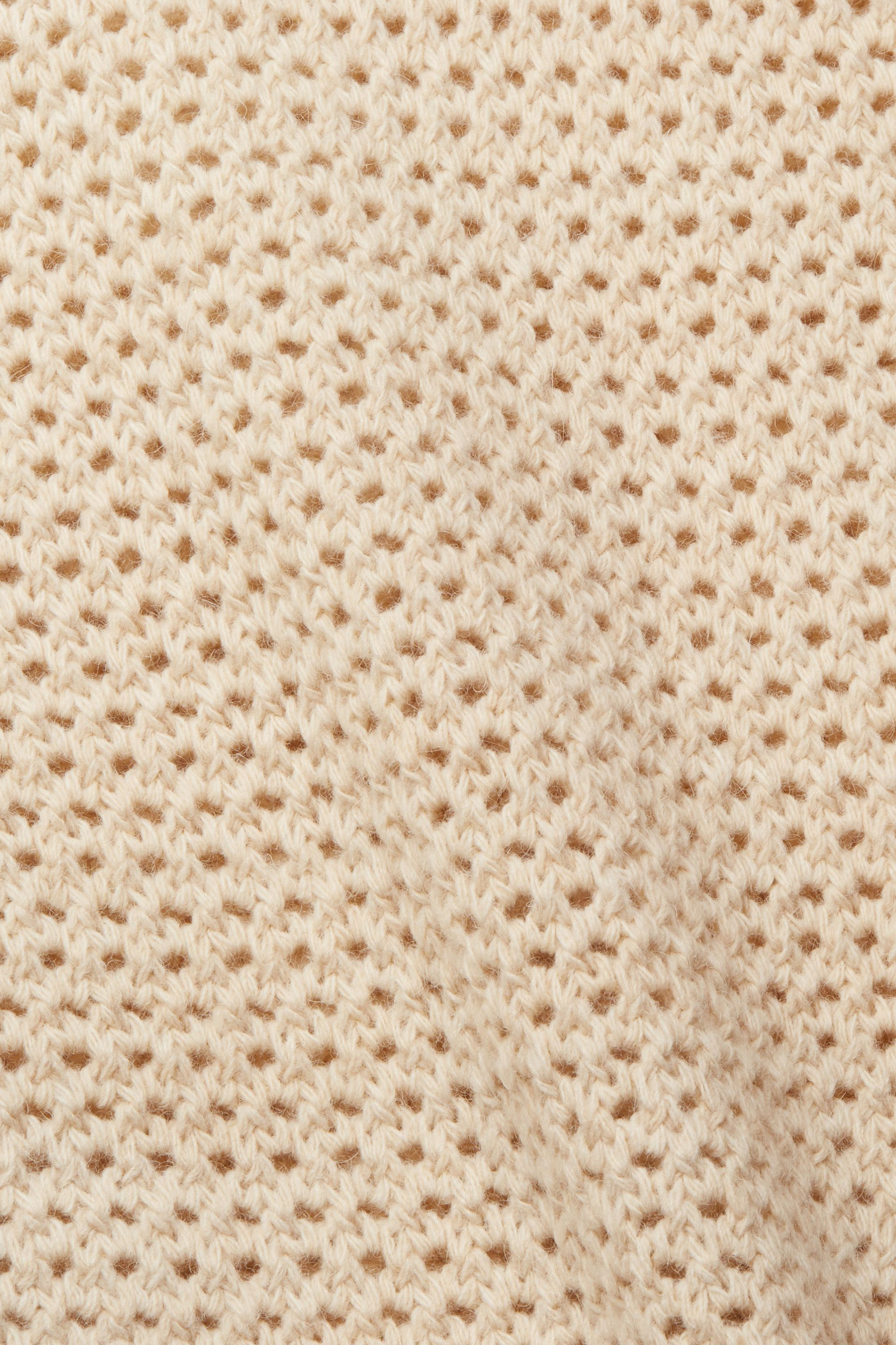 Pullover in structured mesh, Beige, large image number 3