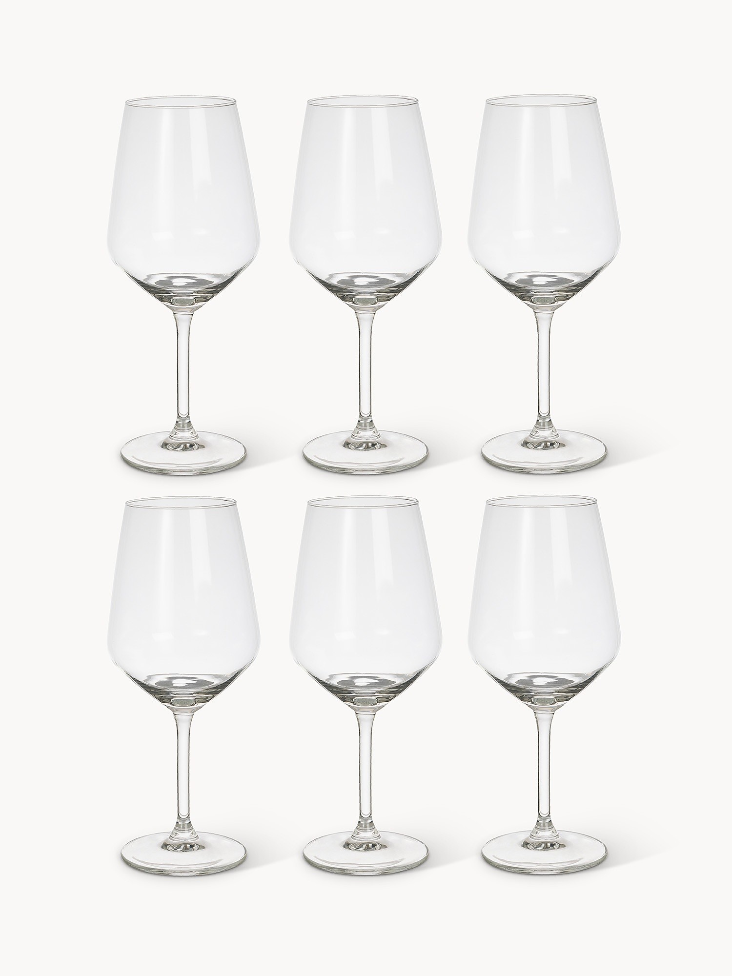 Set 6 calici da vino bianco, Trasparente, large image number 0