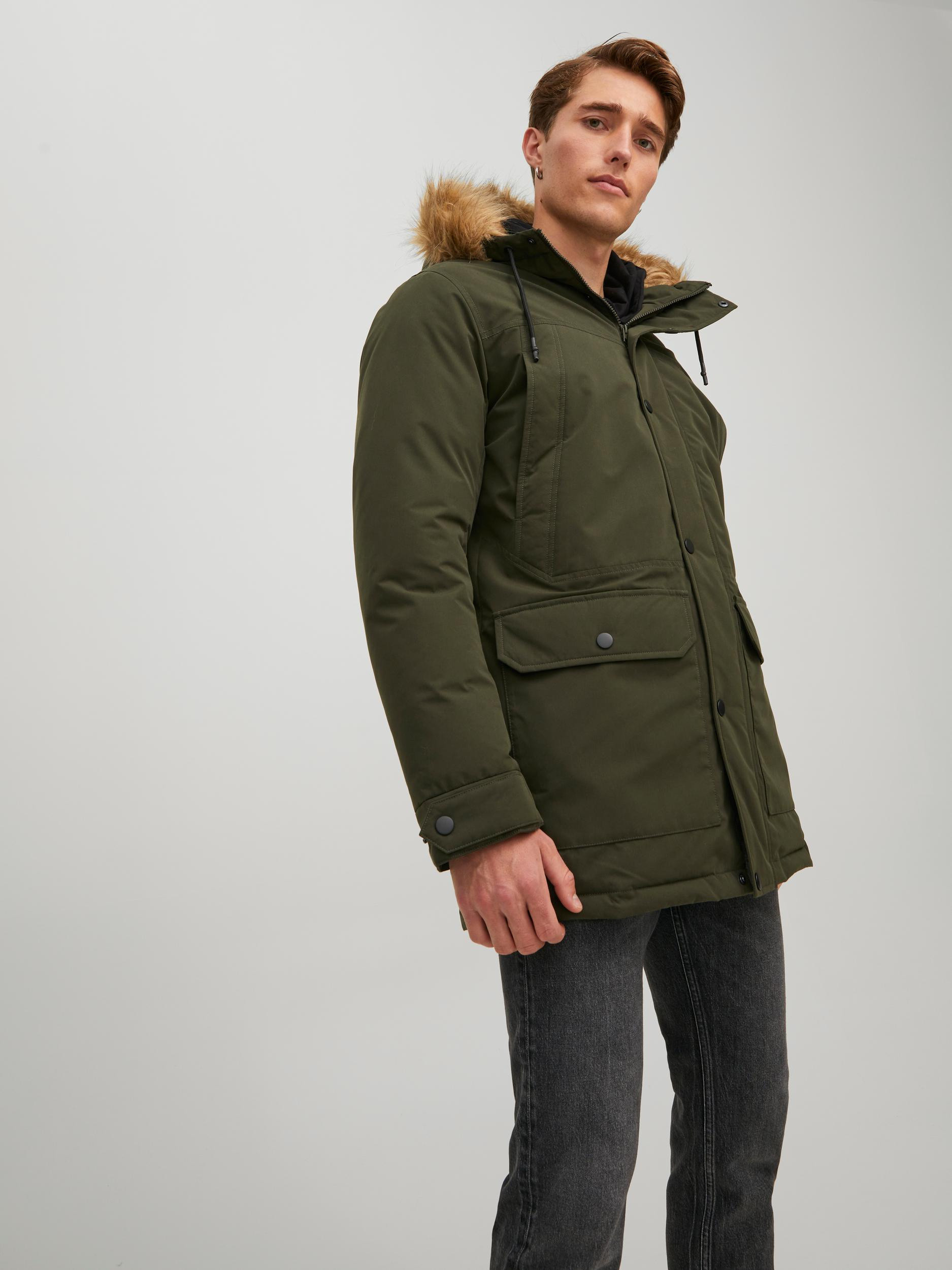 Jacket with adjustable hood, Dark Green, large image number 4