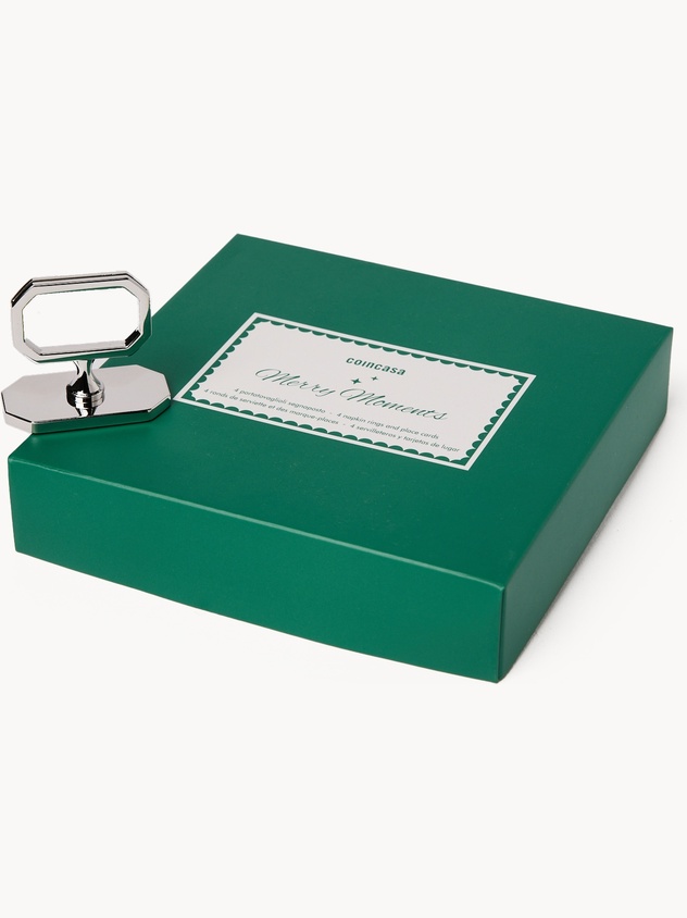 Set 4 segna posti con anello in metallo