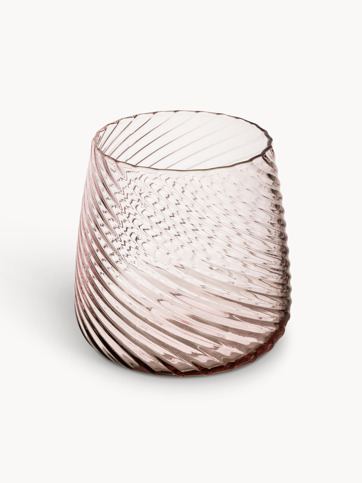 Bicchiere in vetro optical, Rosa chiaro, large image number 1
