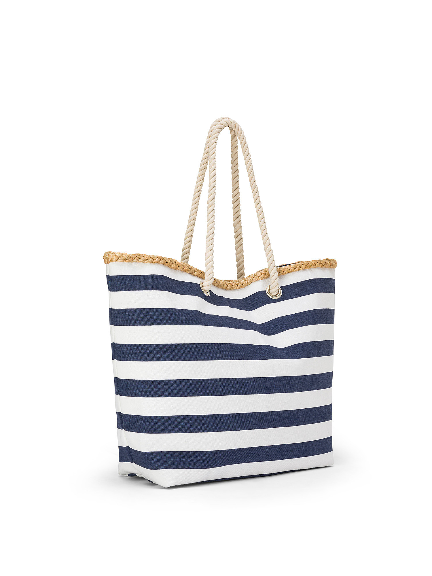 Marine striped shopping bag, Blue, large image number 1