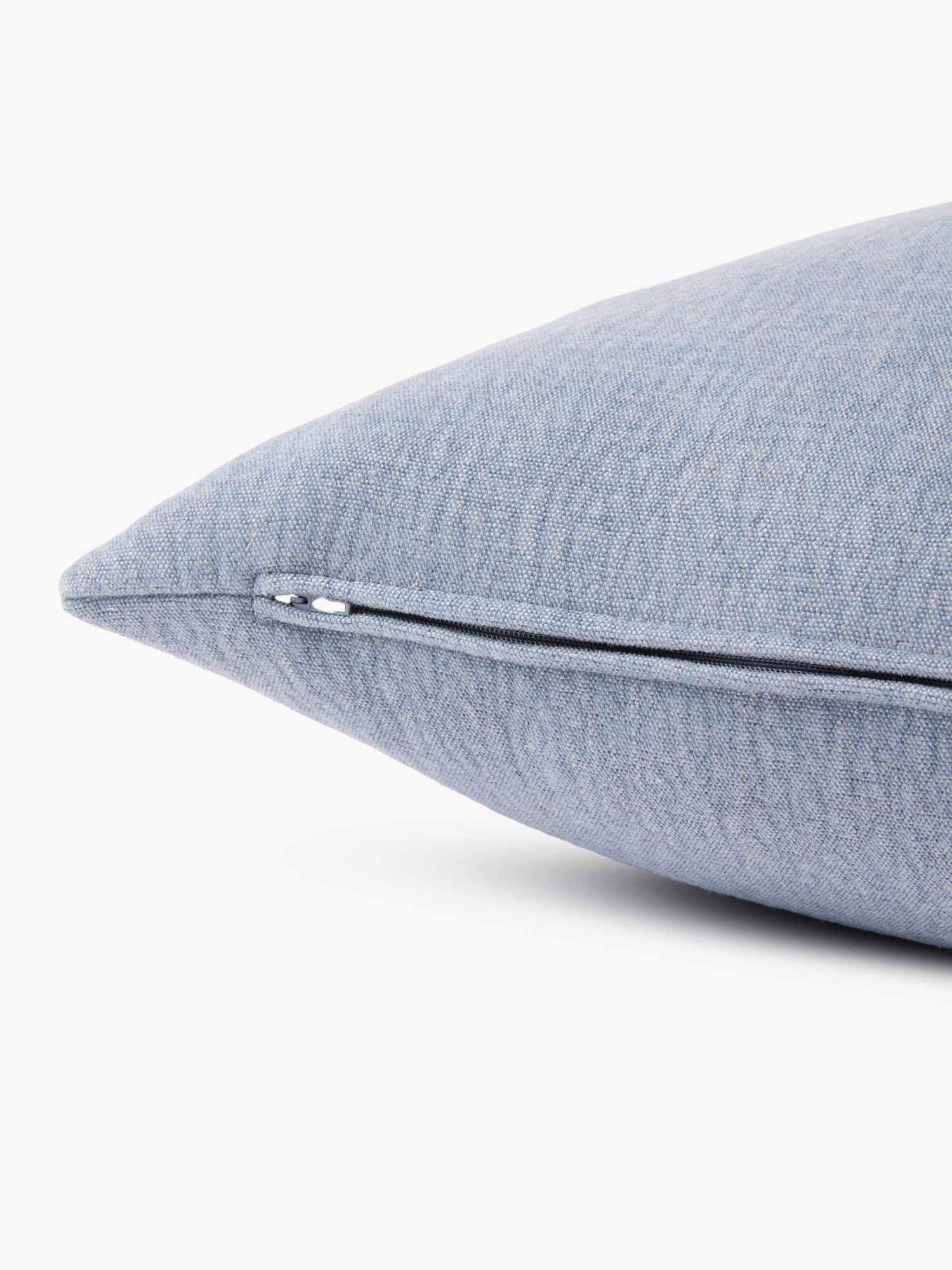 Linen Cushion Made in Italy 45x45cm, Light Blue, large image number 1