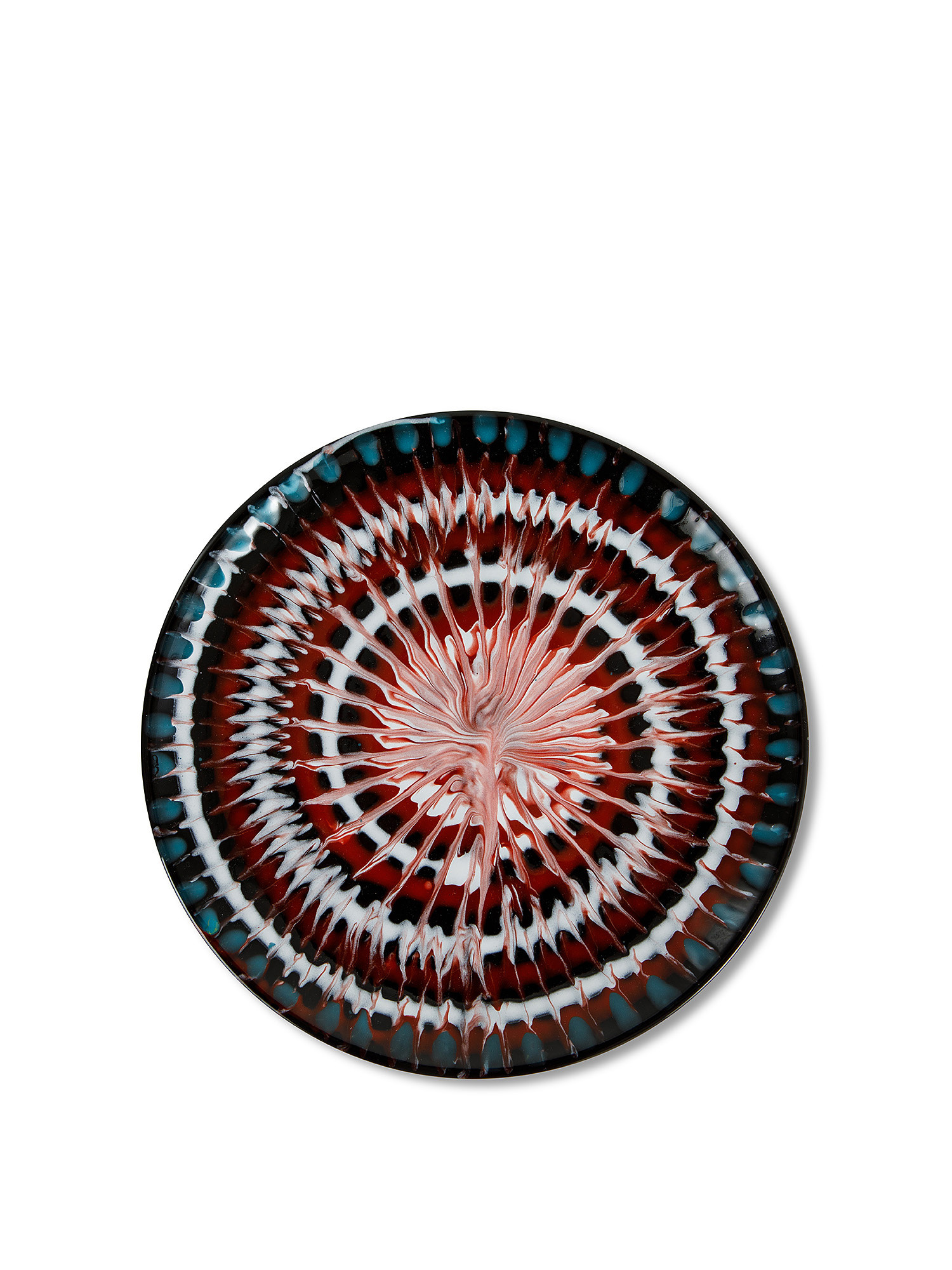 Piatto frutta ceramica di Grottaglie realizzato e dipinto a mano, Multicolor, large image number 0