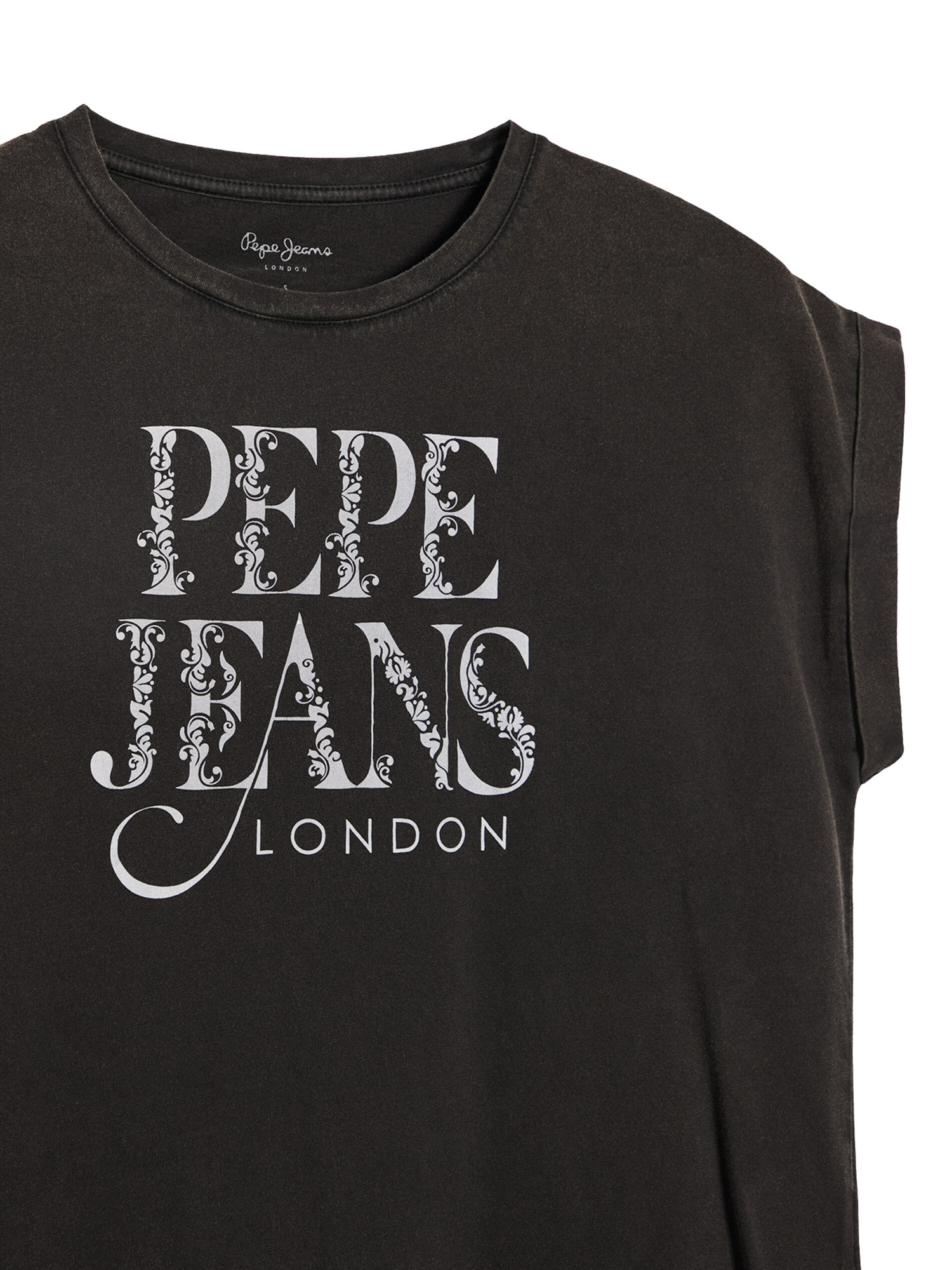 Pepe Jeans - T-shirt con logo in cotone, Nero, large image number 2