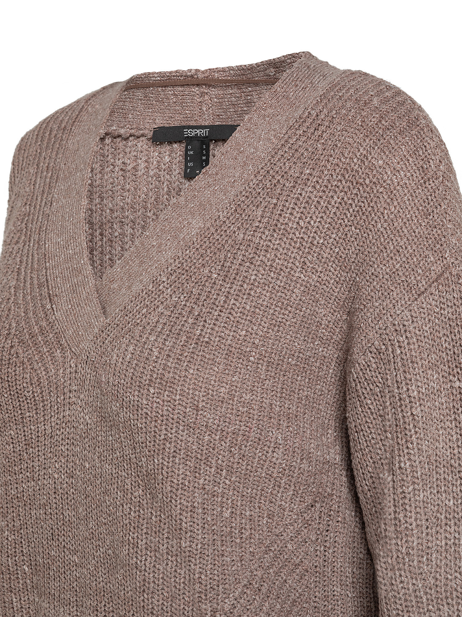 Pullover a maglia larga in misto cotone, Marrone, large image number 2