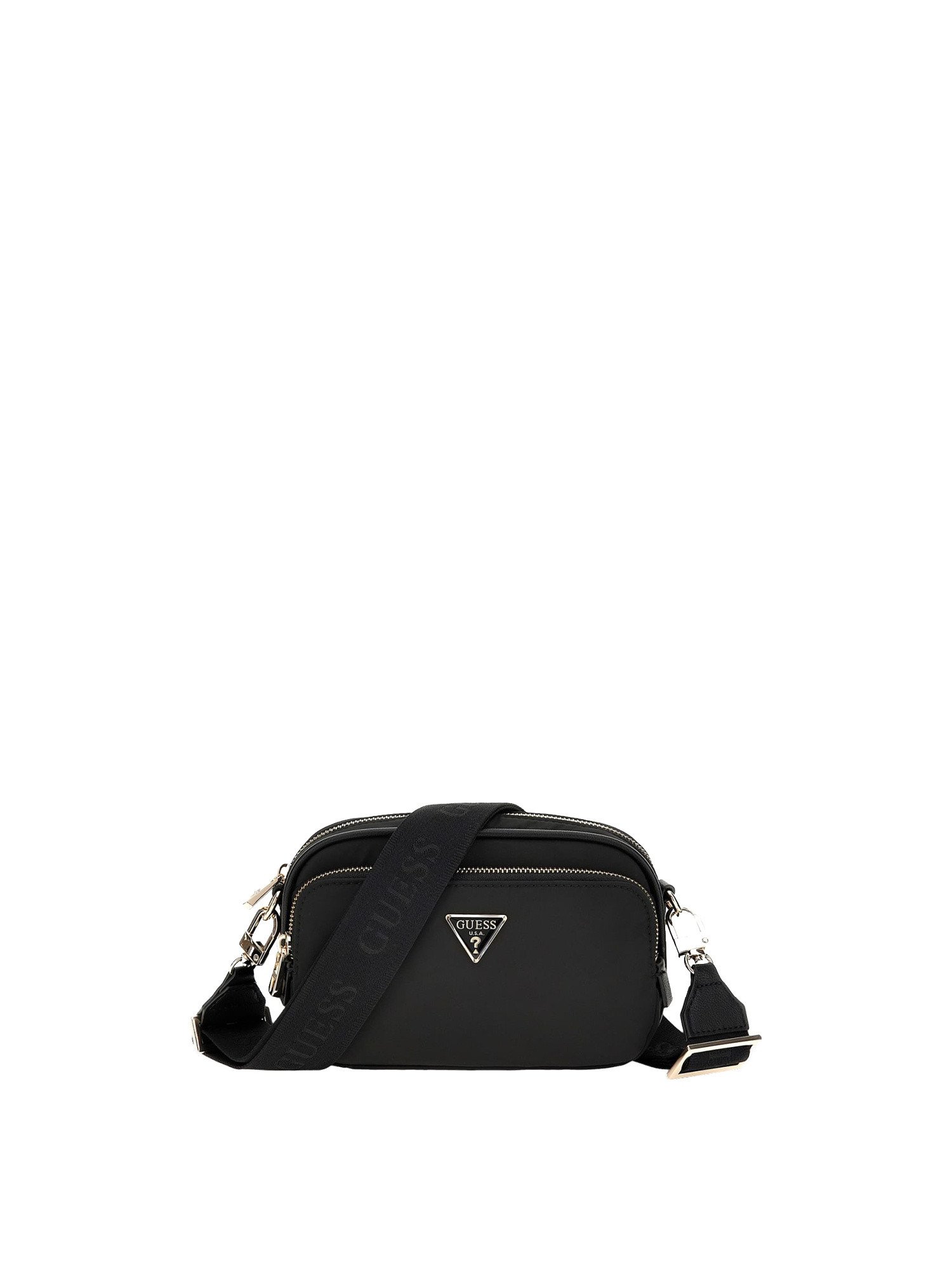 Guess - Gemma eco mini shoulder bag, Black, large image number 0