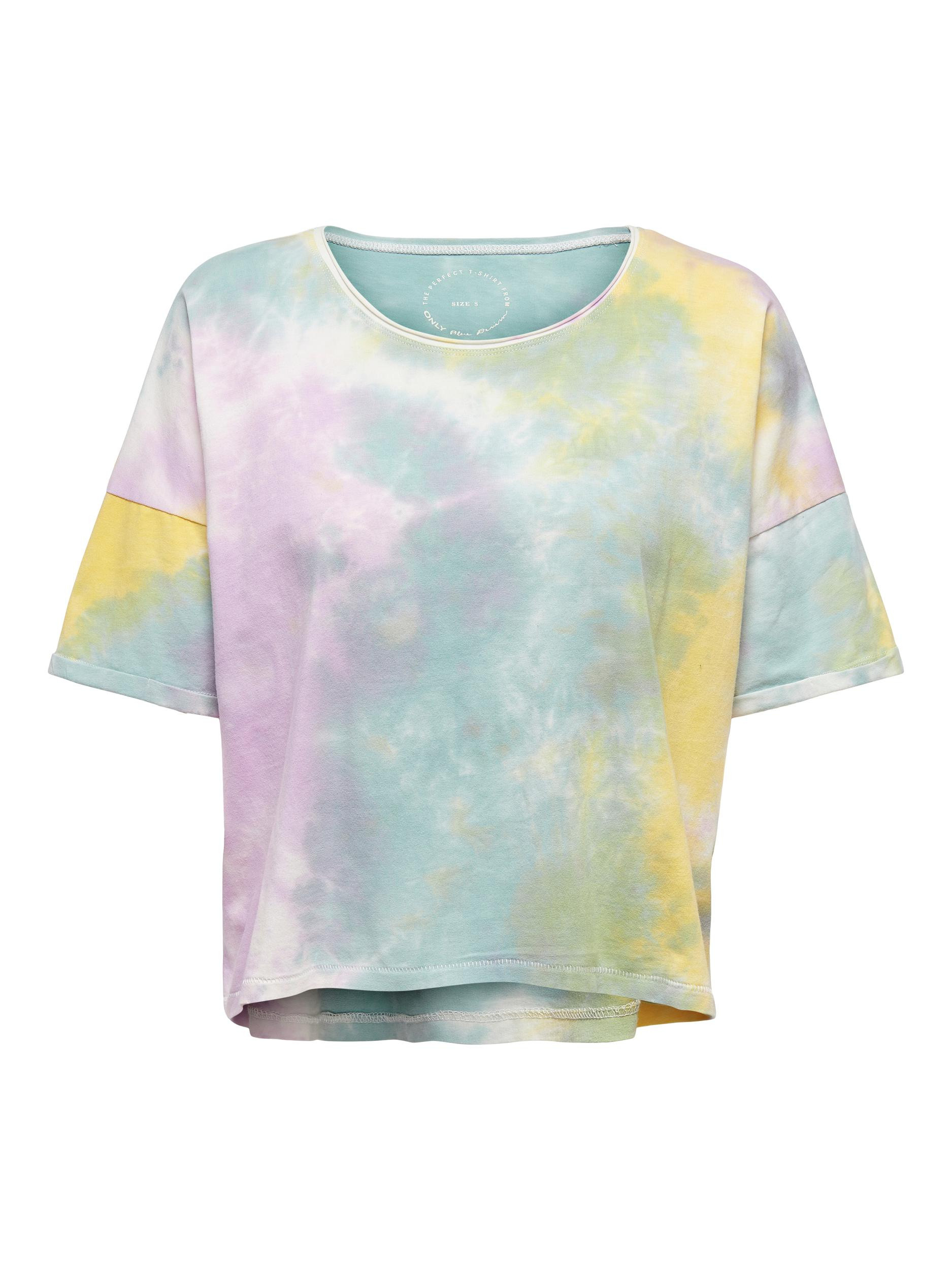 T-shirt con stampa effetto  acquerello, Multicolor, large