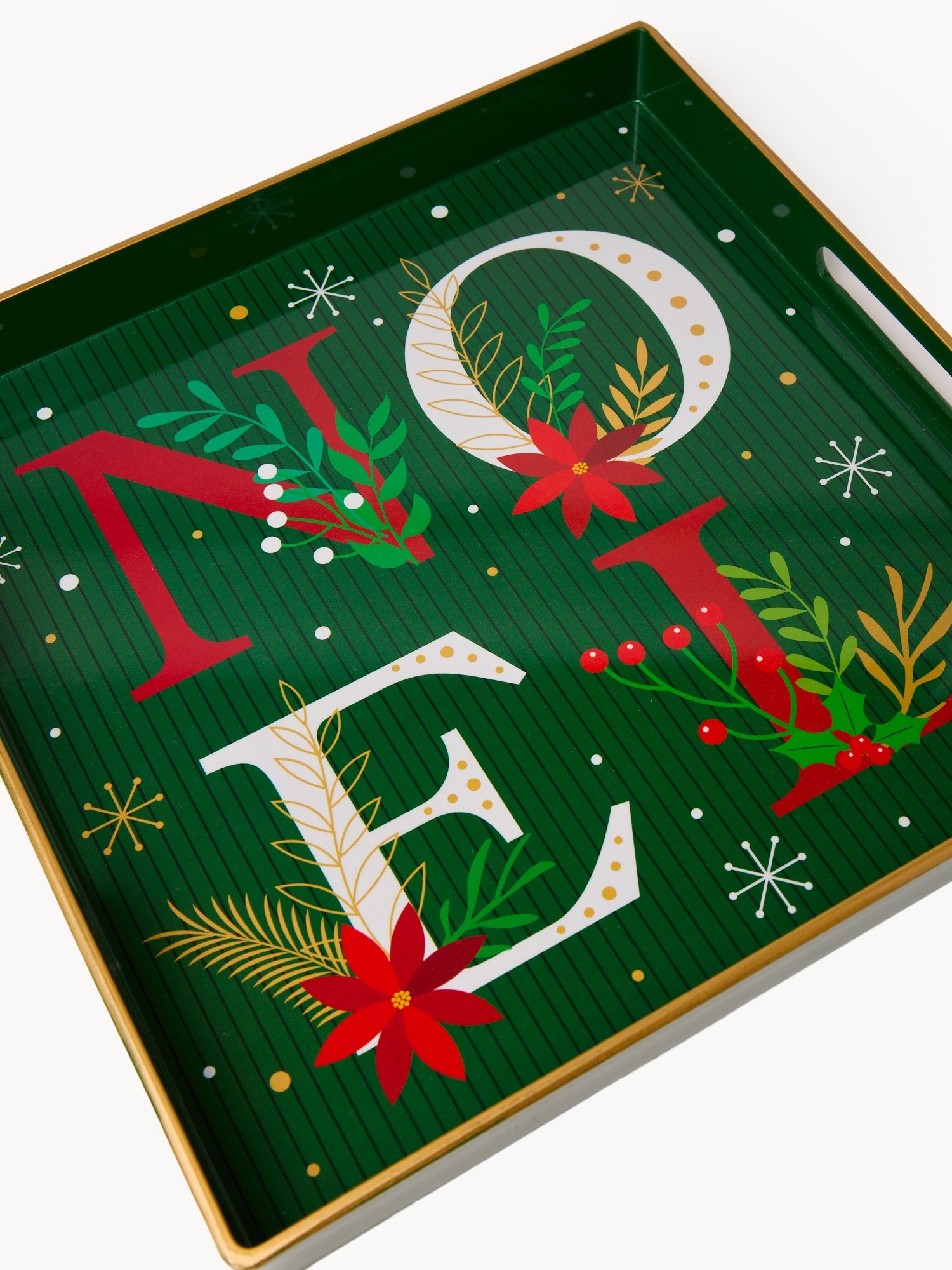 Vassoio con scritta Noel, Verde/Rosso, large image number 1