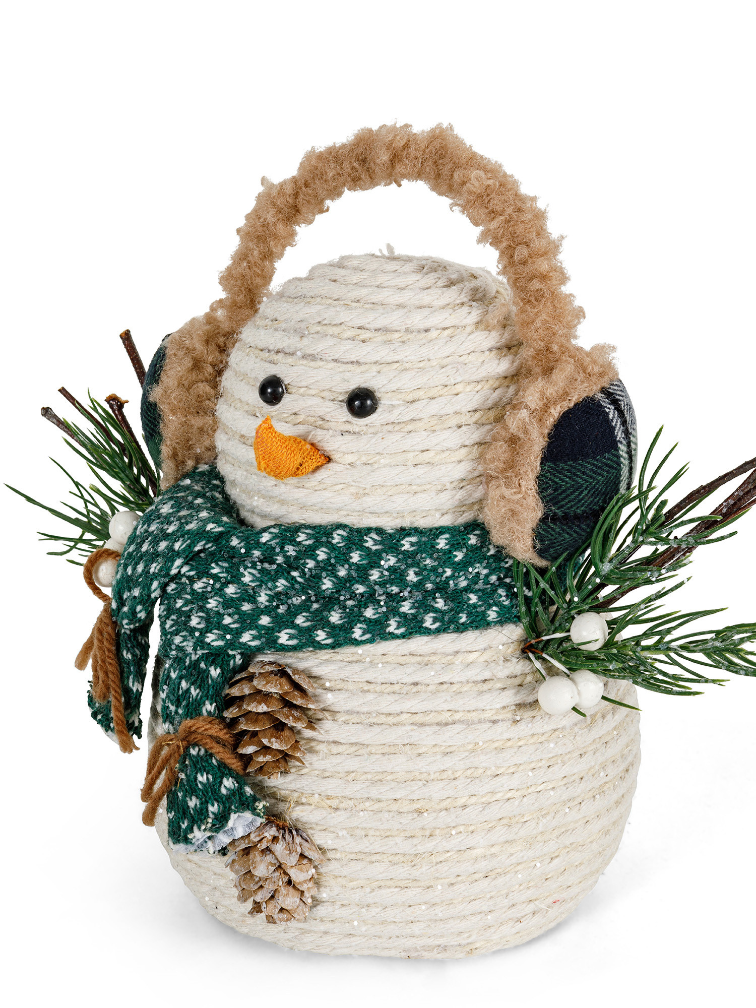 Snowman with ear flaps, Rope, large image number 1