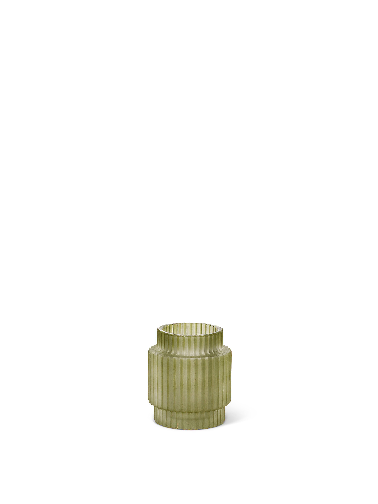 Votive vase colored glass in paste, Green, large image number 0
