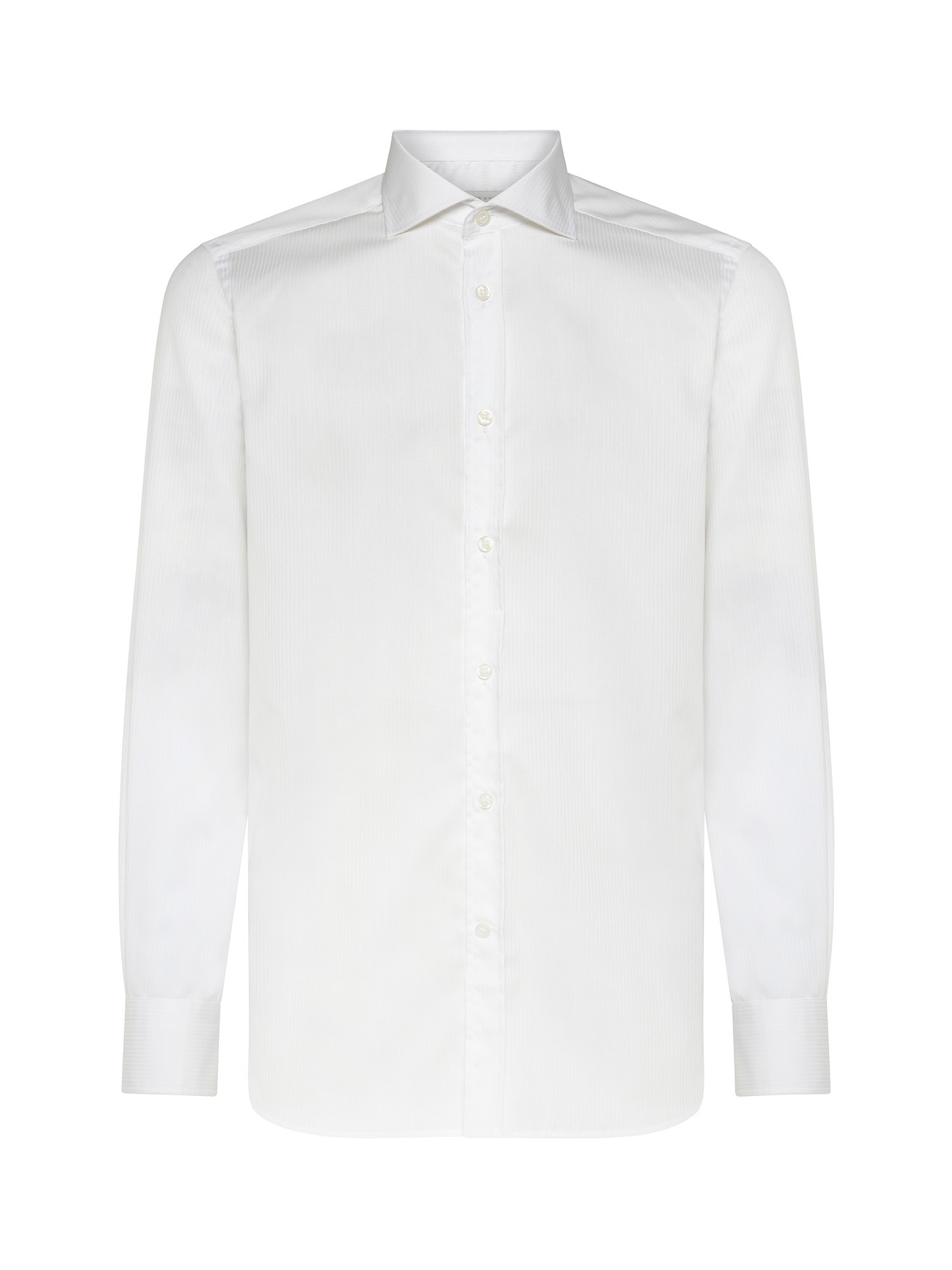 Camicia slim fit in puro cotone, Bianco 3, large image number 1