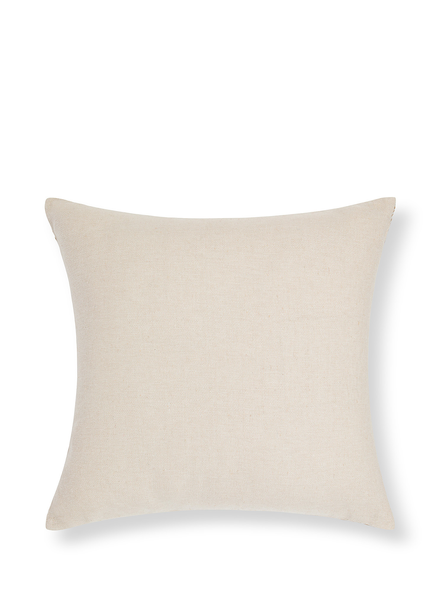 50x50 cm jacquard cotton cushion, White / Beige, large image number 1