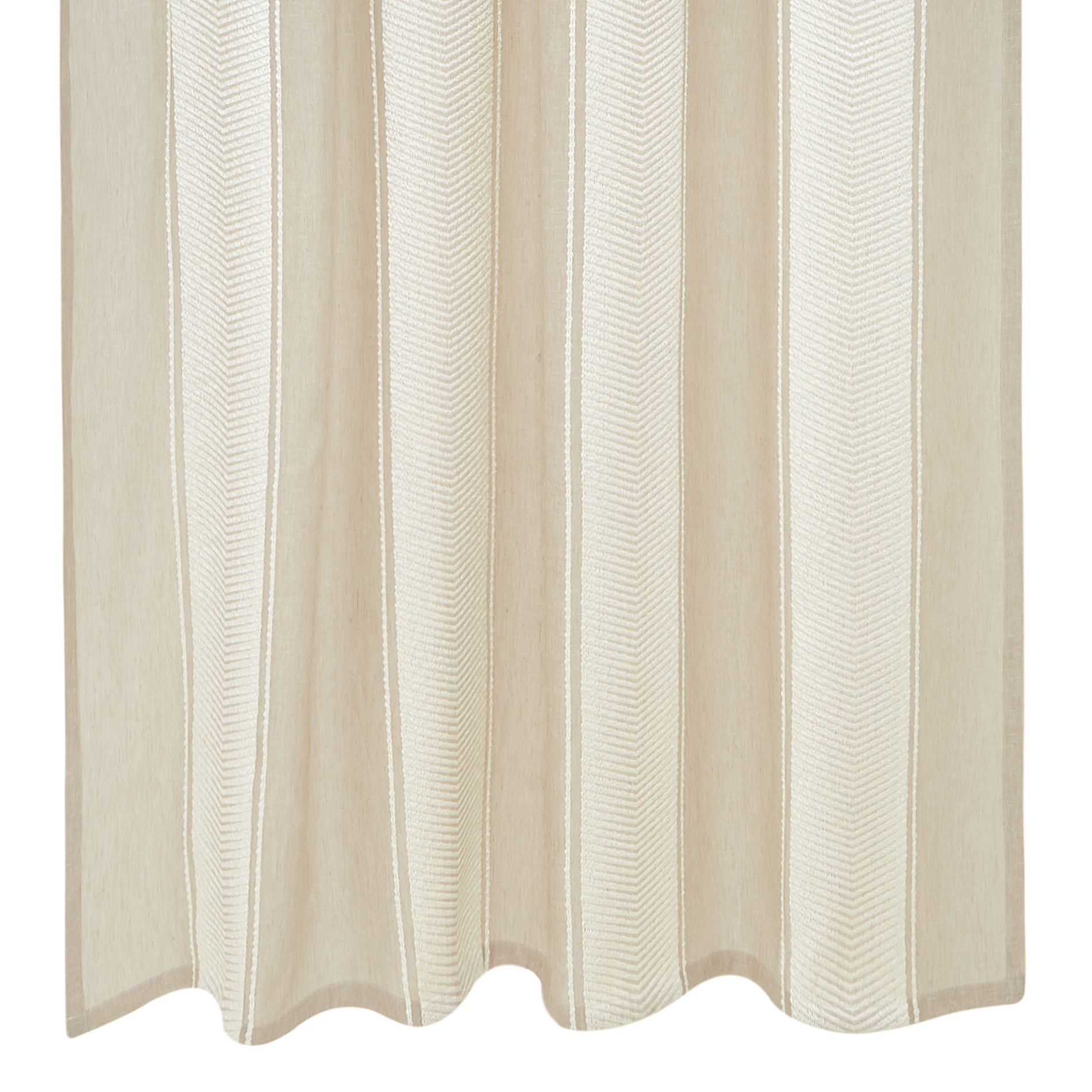 Jacquard curtain with hidden loops, Light Beige, large image number 0