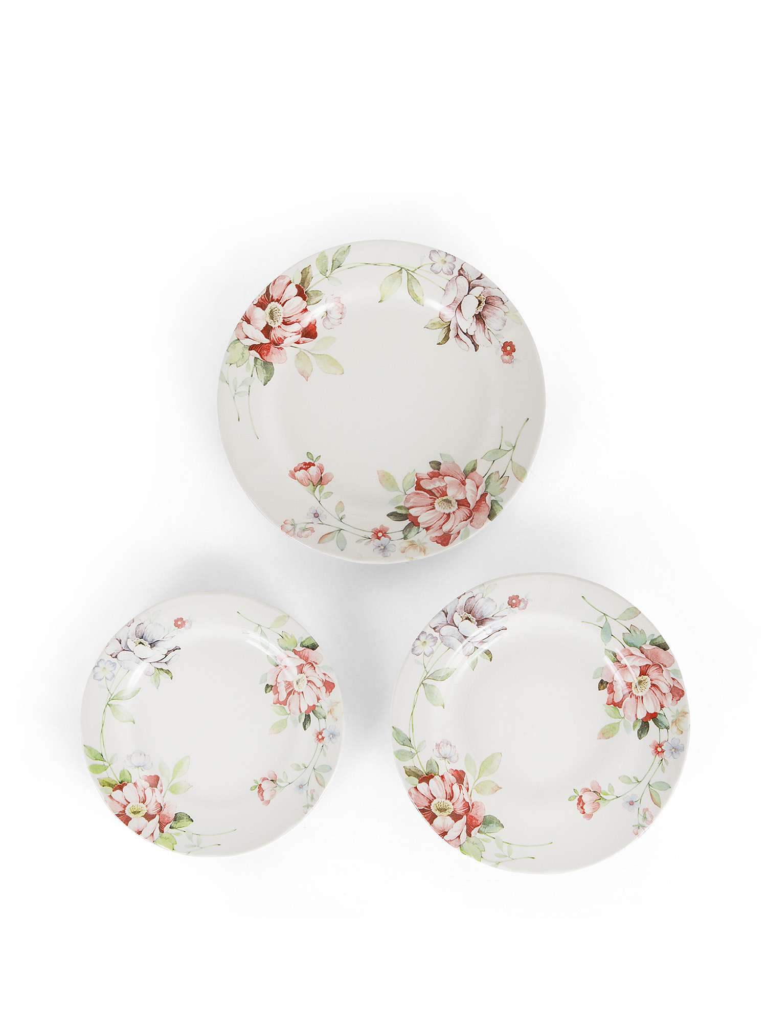 Set of 18 Marigold ceramic plates, White, large image number 1