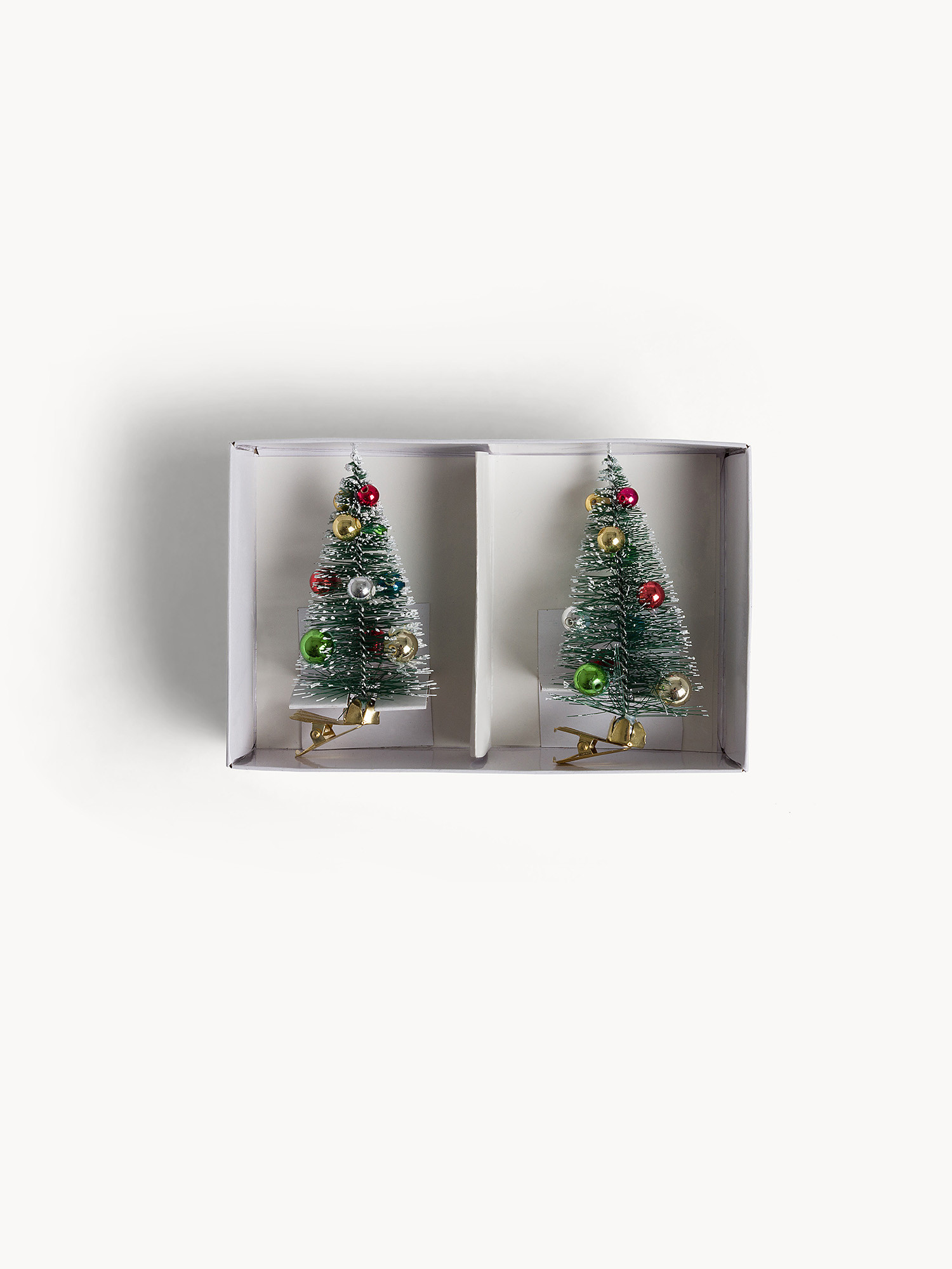 Set of 2 small trees with clips, Multicolor, large image number 0