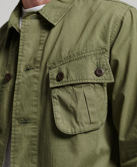 Superdry Cotton Saharan Jacket, Green, large image number 5