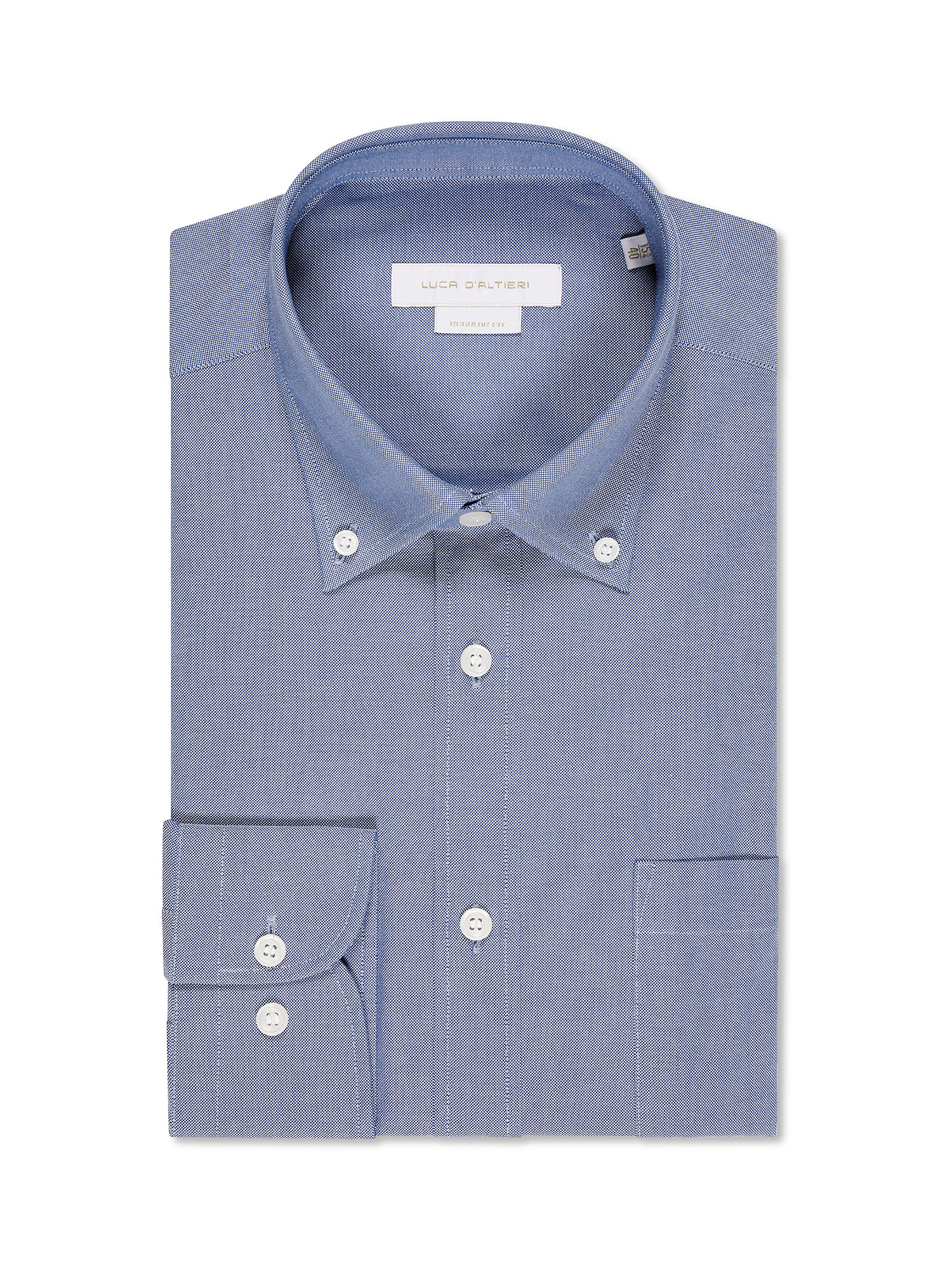 Camicia regular fit in puro cotone, Blu chiaro, large image number 0