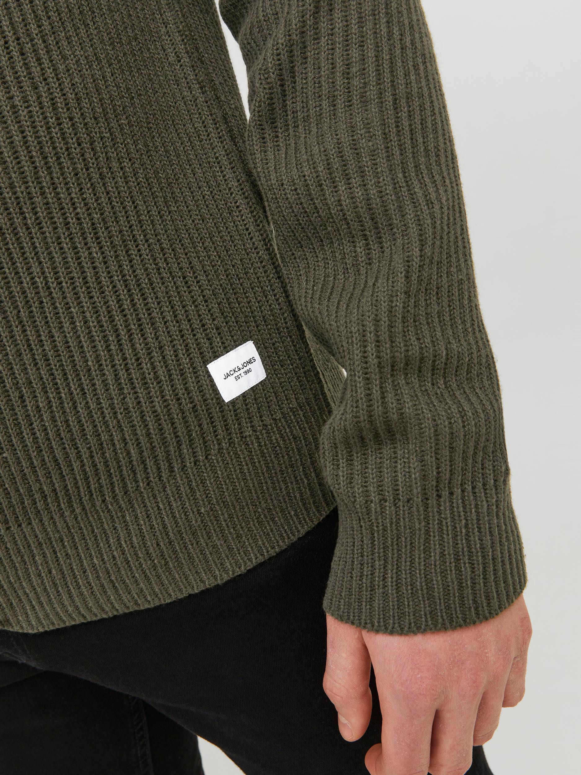 Jack & Jones - Pullover lavorato a maglia a coste, Verde scuro, large image number 6