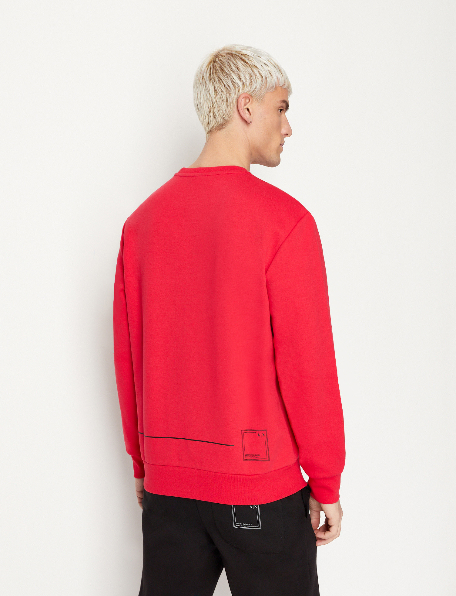 Armani Exchange - Sweatshirt with logo print, Red, large image number 2