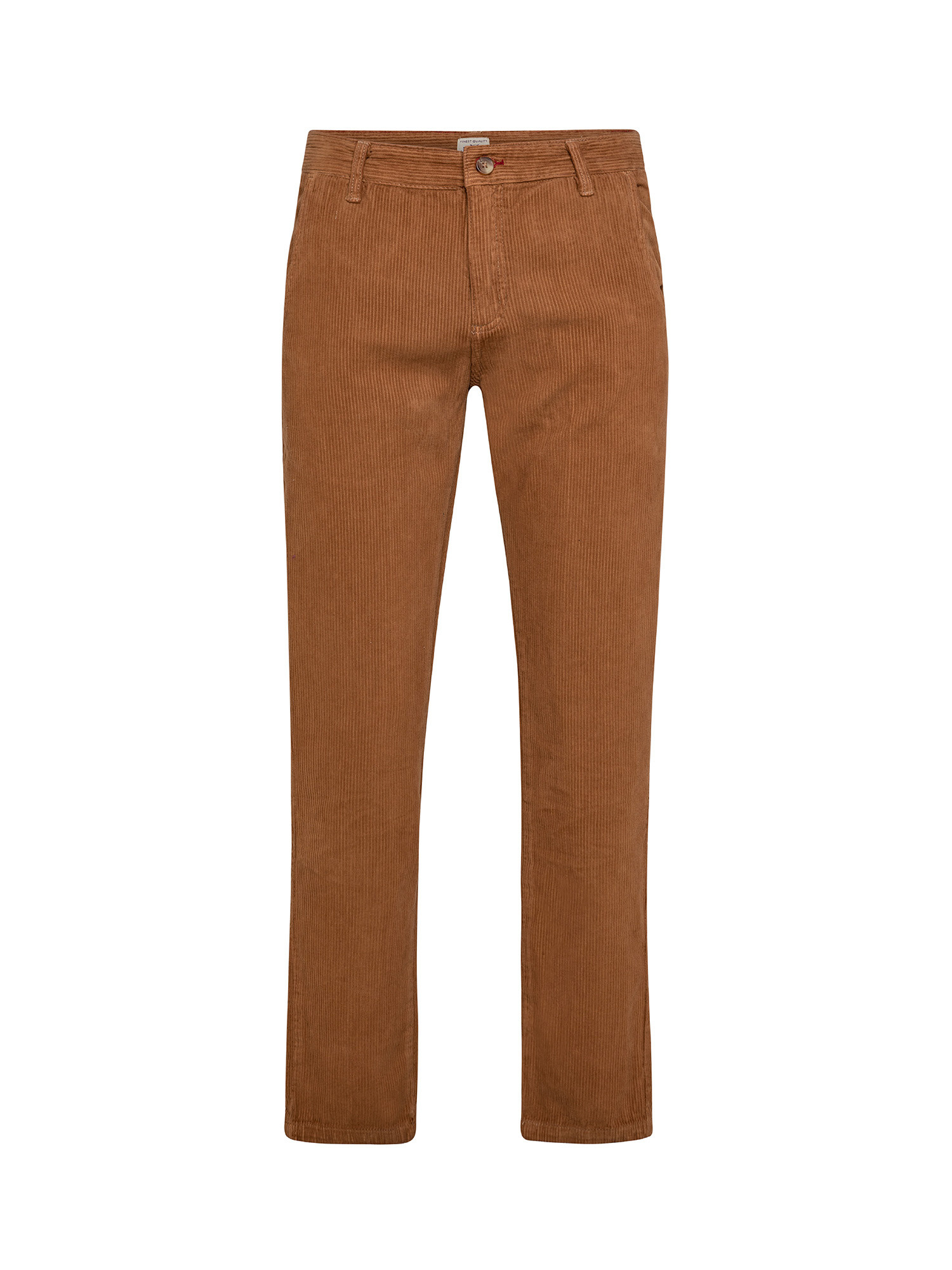 JCT - Velvet chino trousers, Brown, large image number 0
