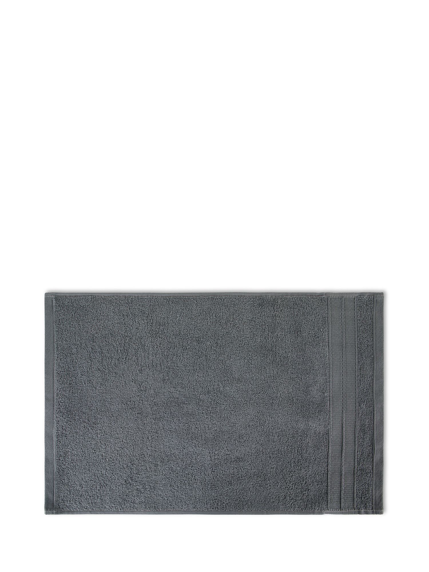 Asciugamano spugna di cotone tinta unita, Grigio, large image number 1