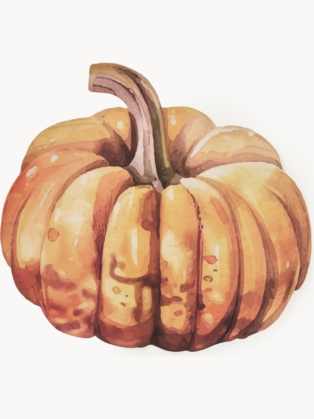 Pumpkin-shaped plastic placemat