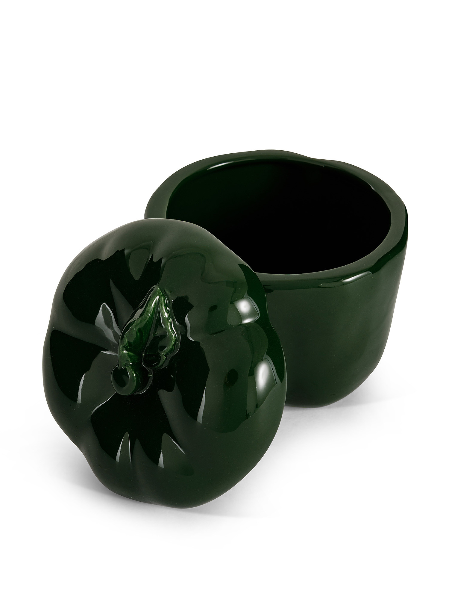 Pepper-shaped ceramic jar, Green, large image number 1