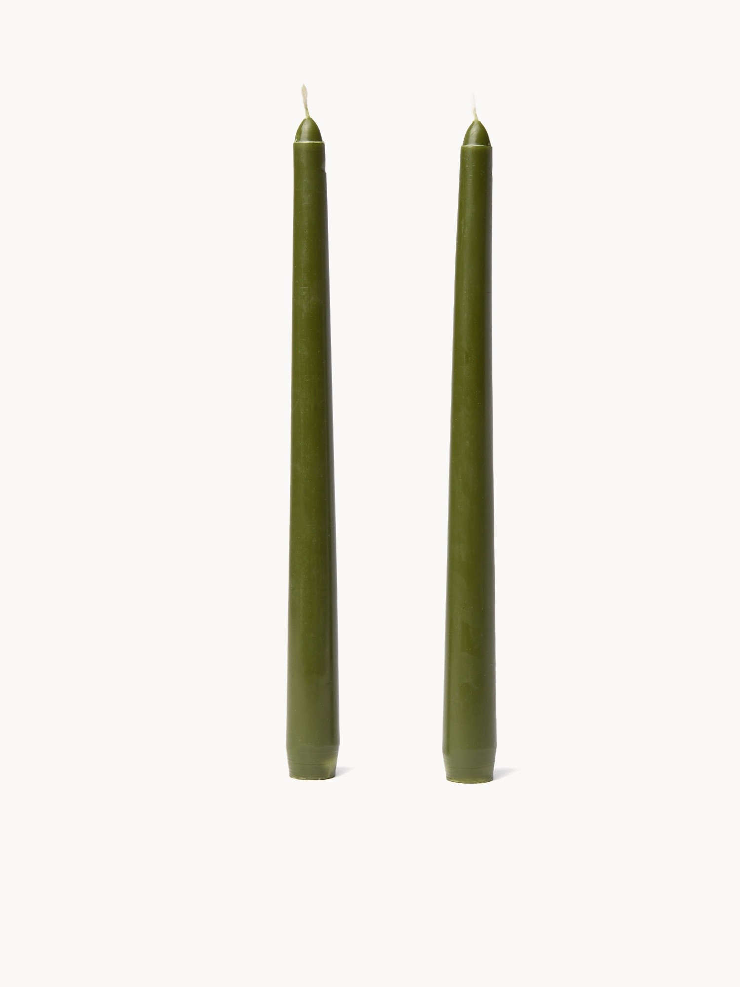 Set di due candele coniche, Verde, large image number 0