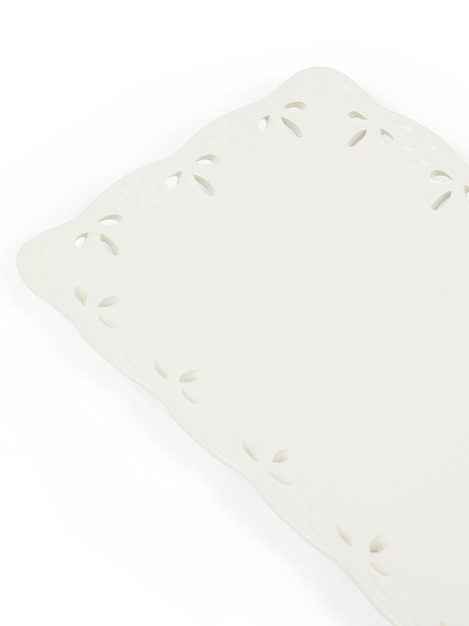 Perforated ceramic tray, White, large image number 1