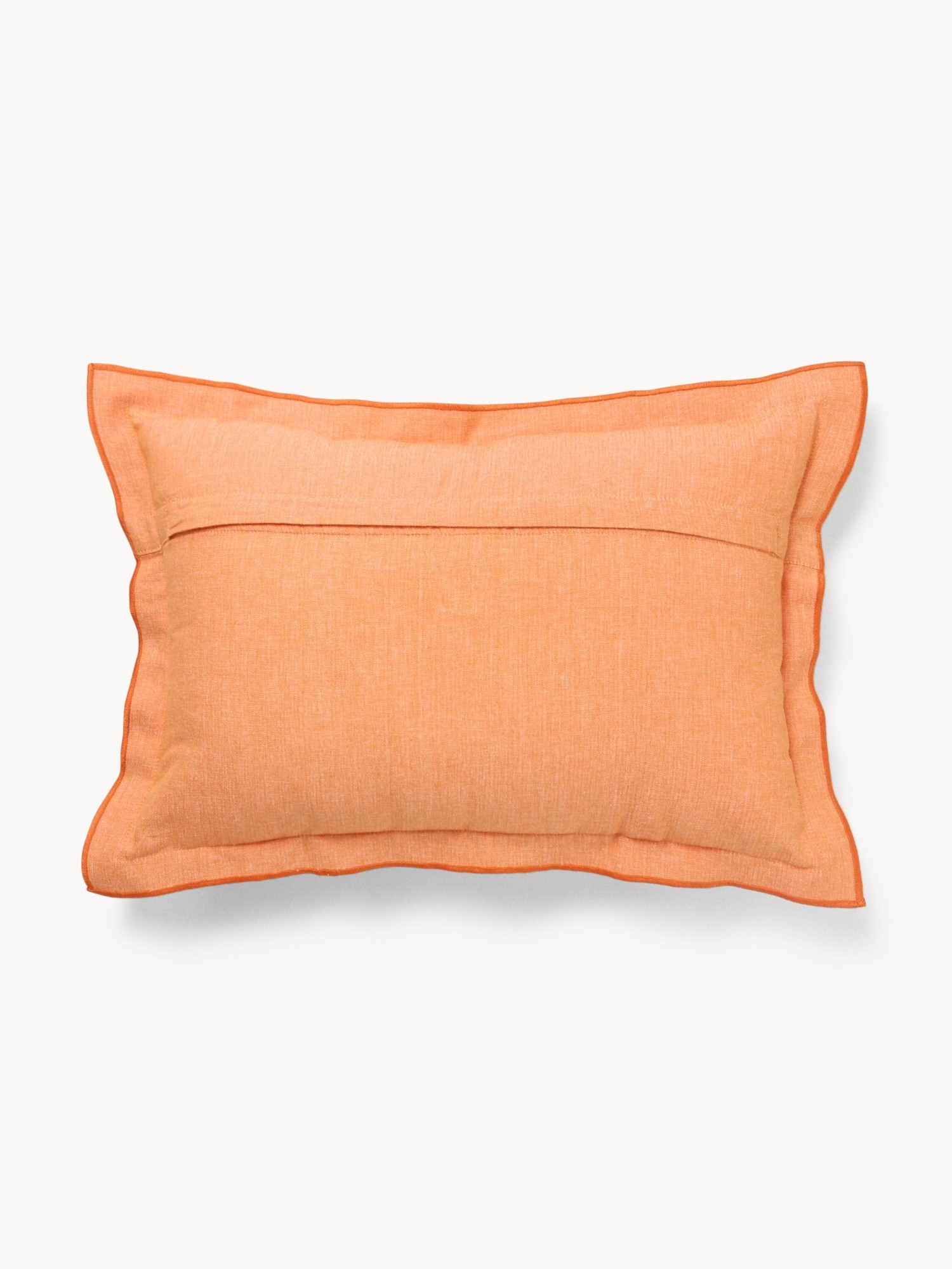 Chambray Cotton Pillow 35x50cm - Introductory Price, Orange, large image number 1