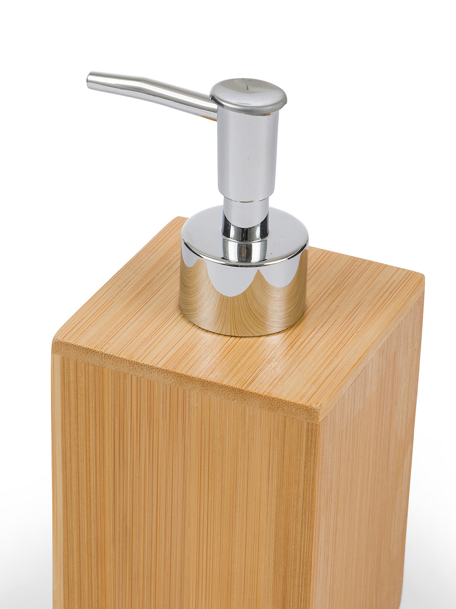 Dispenser sapone in bamboo, Beige, large image number 1