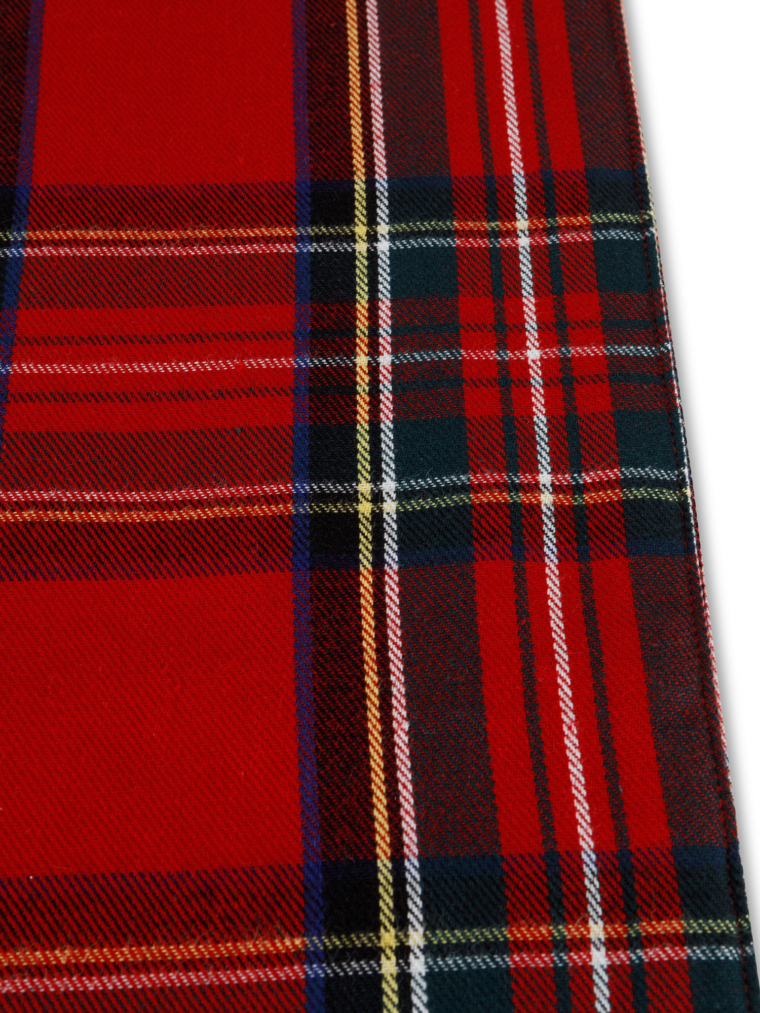 Runner Tartan in Twill di Puro Cotone, Rosso, large image number 1