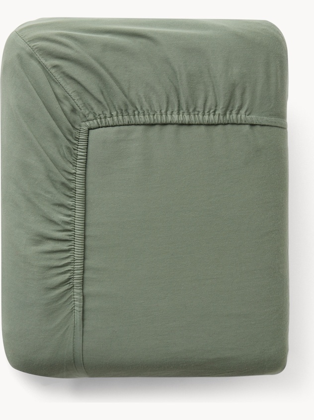 Lenzuolo con angoli in puro lino lavato Zefiro