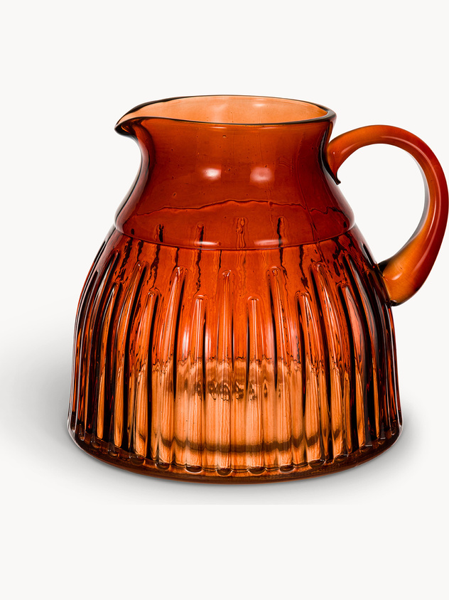 Caraffa in vetro colorato