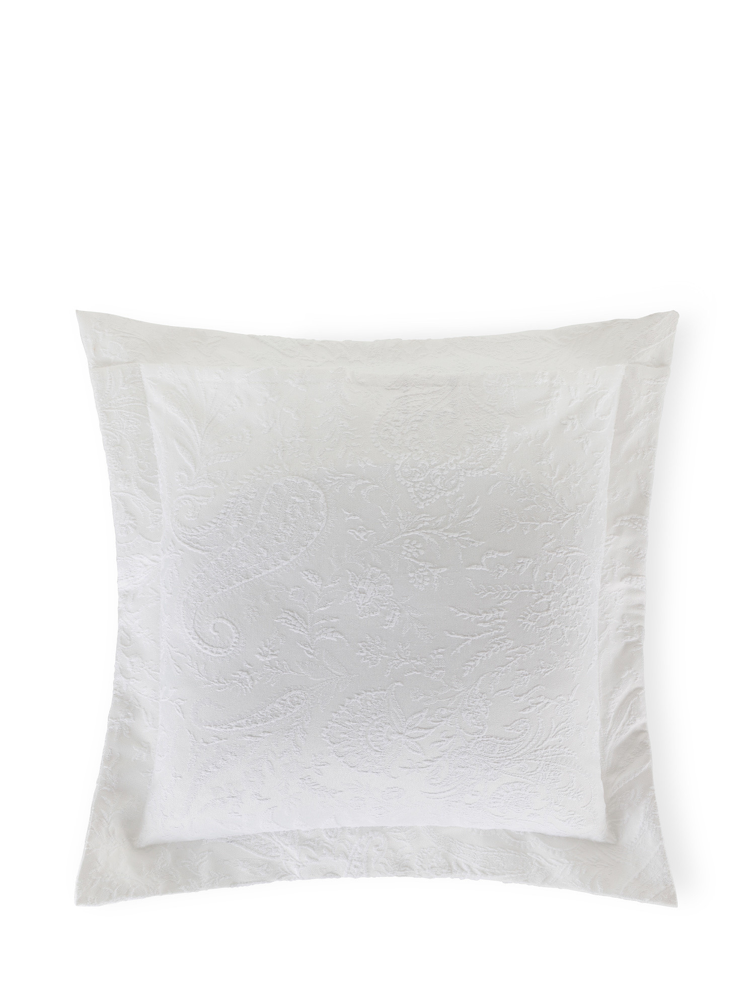 Portofino paisley patterned cushion, White, large image number 1
