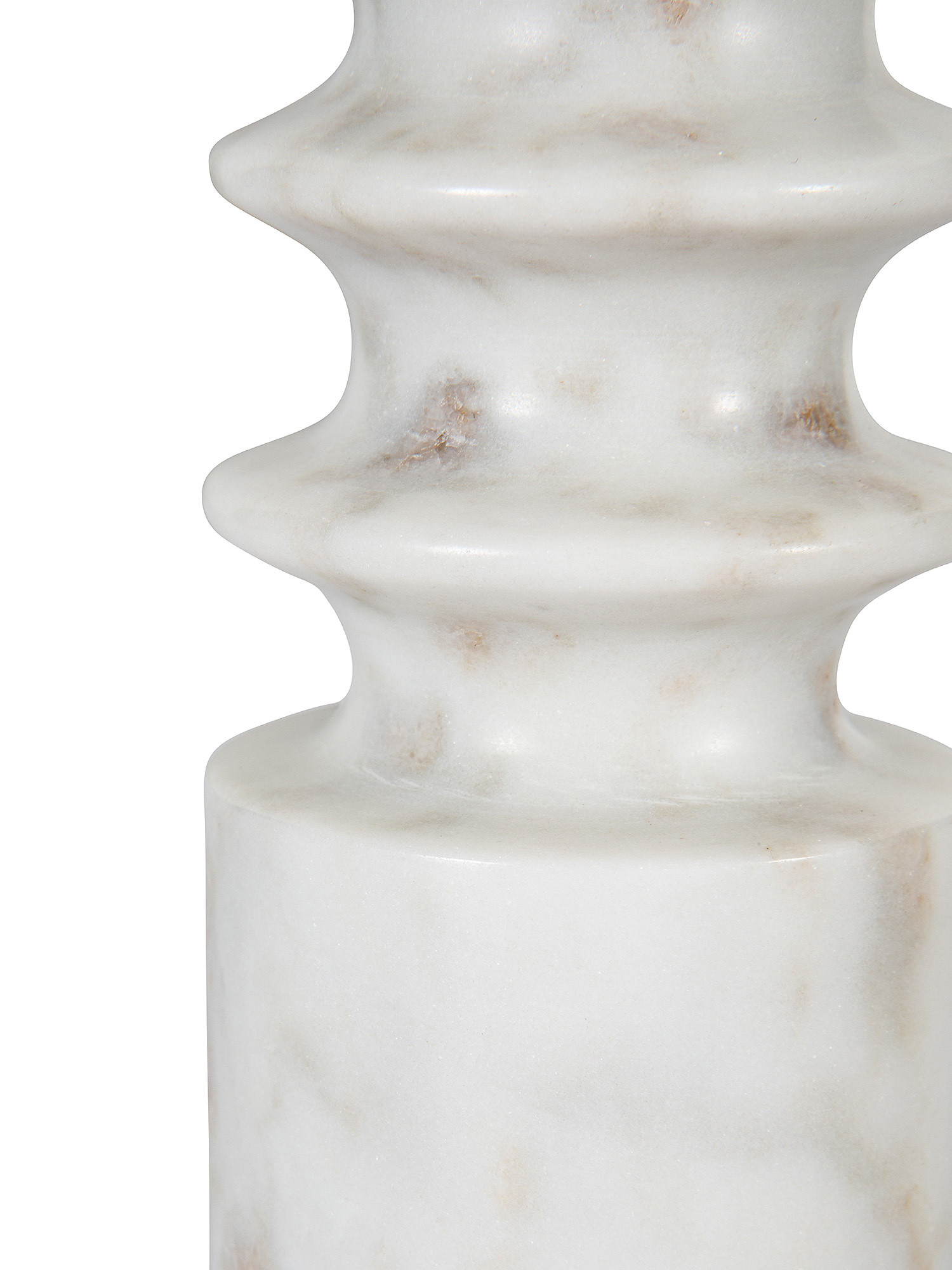 Handmade marble candlestick, White, large image number 1