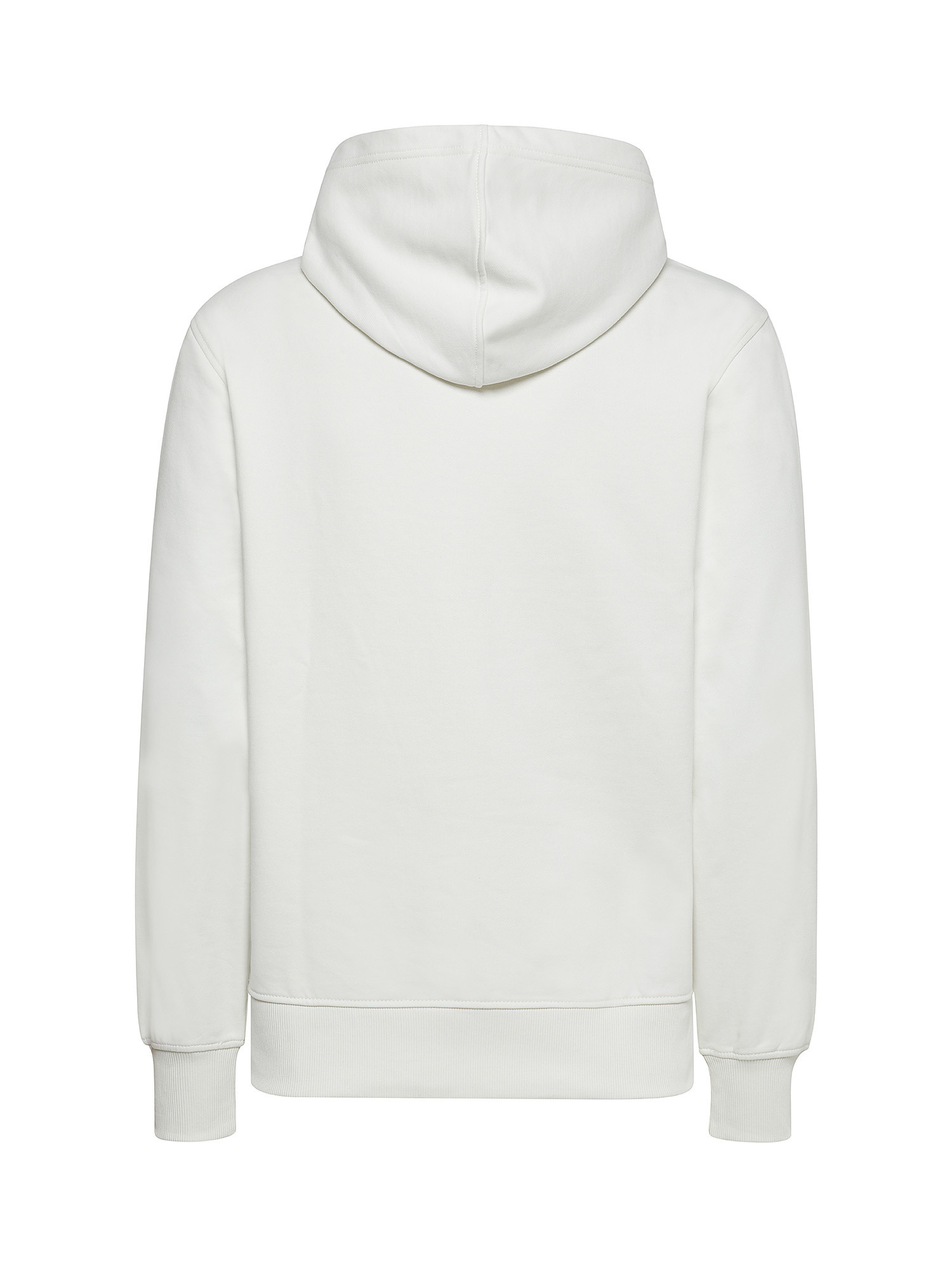Calvin Klein Jeans -  Felpa con cappuccio in cotone  con logo, Bianco, large image number 1