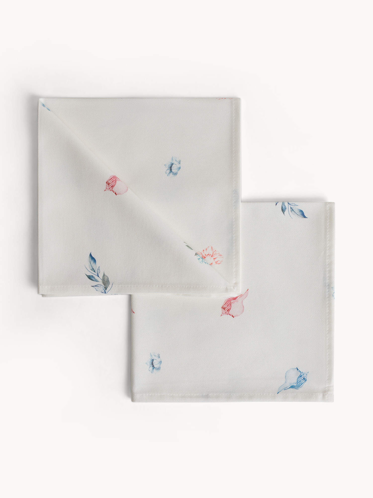 Set of 2 Jellyfish cotton drill napkins by Tessitura Randi, White, large image number 0