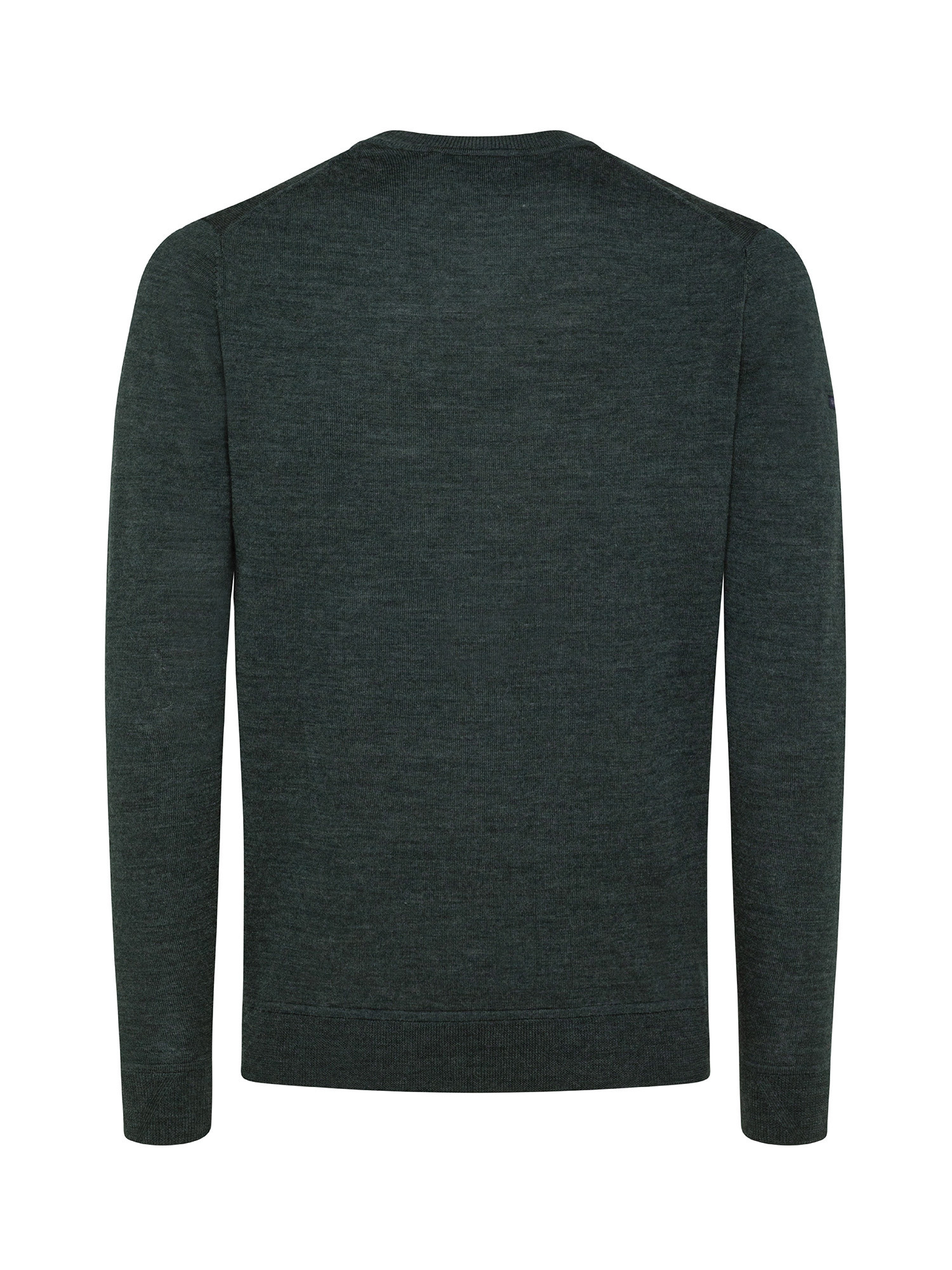 Superdry - Merino wool crewneck sweater, Green, large image number 1