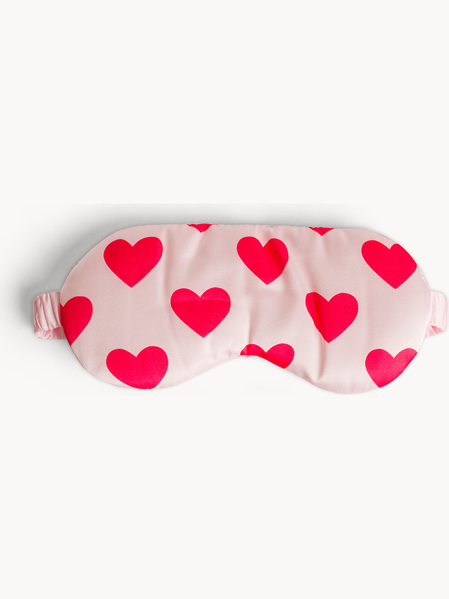 Silk fabric sleep mask with print
