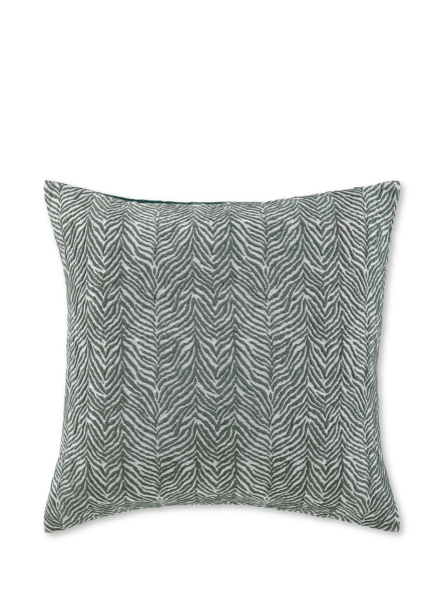 Jacquard cushion with zebra motif 50x50cm, Green, large image number 0