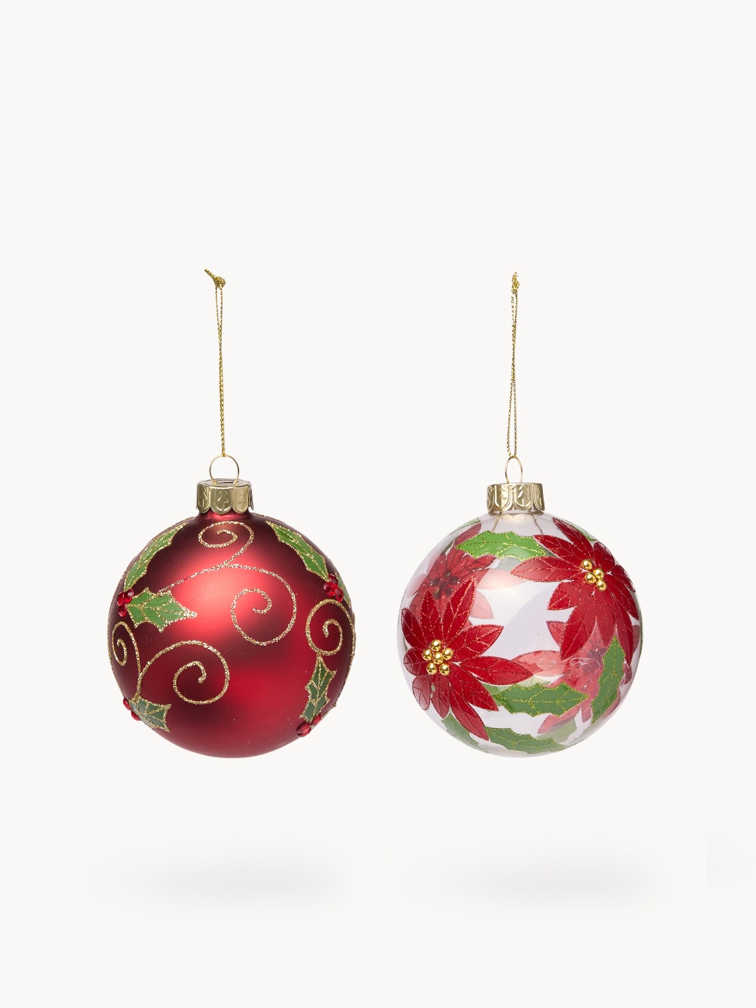 Glass tree bauble, Red, large image number 0