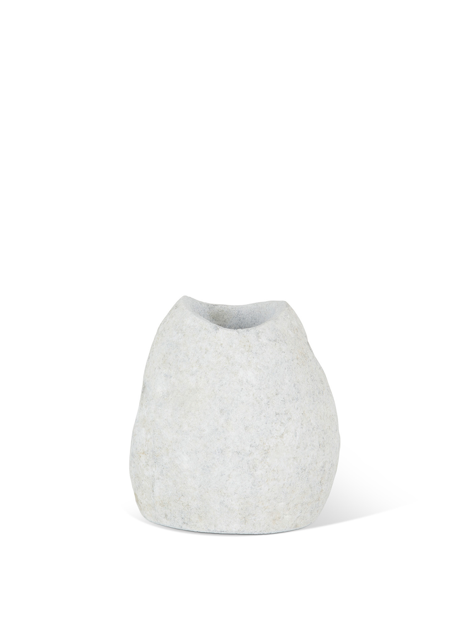 Vase in carved stone, Grey, large image number 0