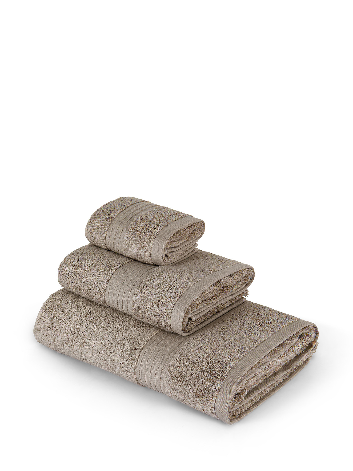 Zefiro Gold towel in soft Supima terry, Greige, large image number 0
