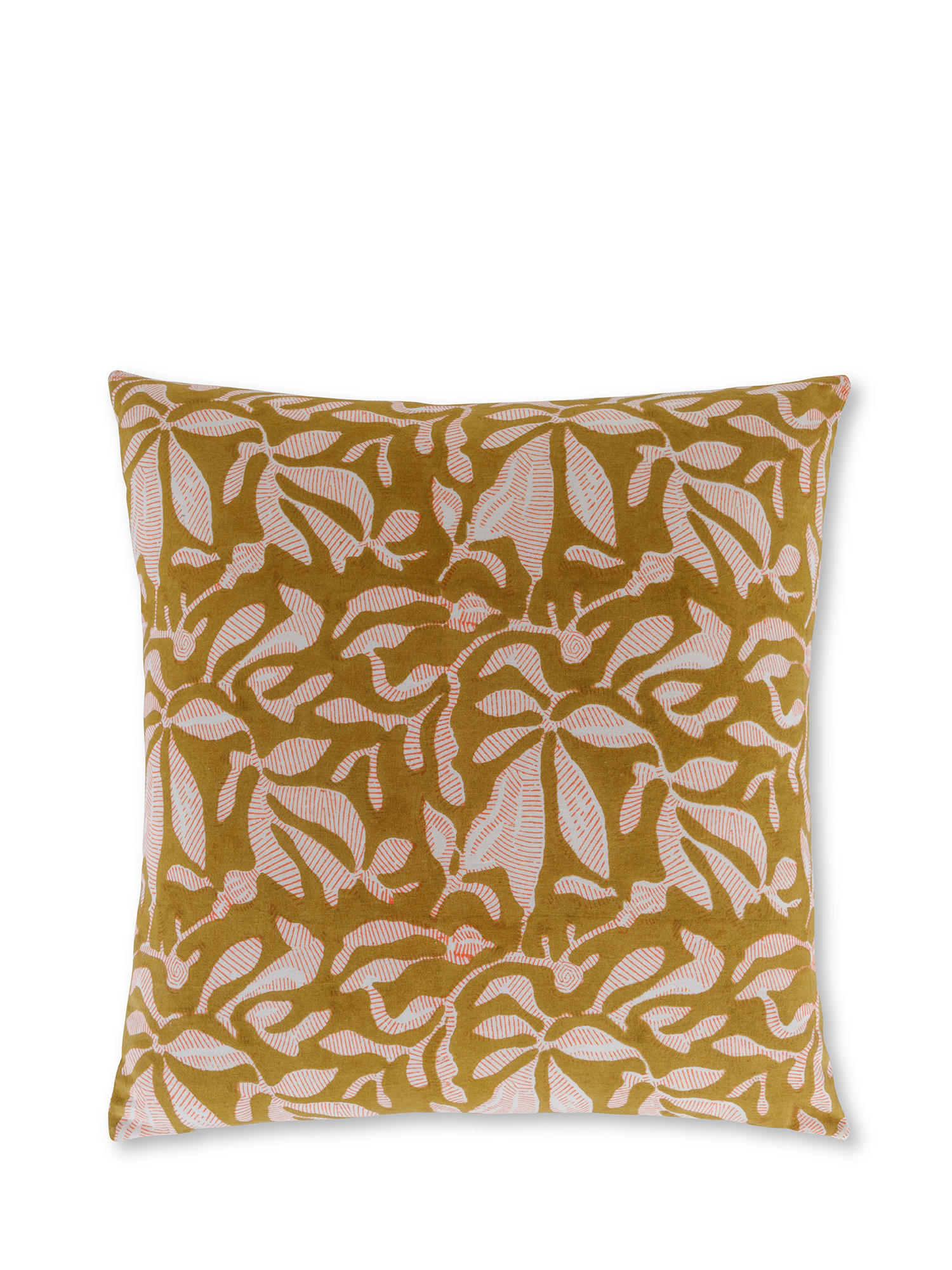 Ethnic flower print fabric cushion 45x45 cm, Multicolor, large image number 0