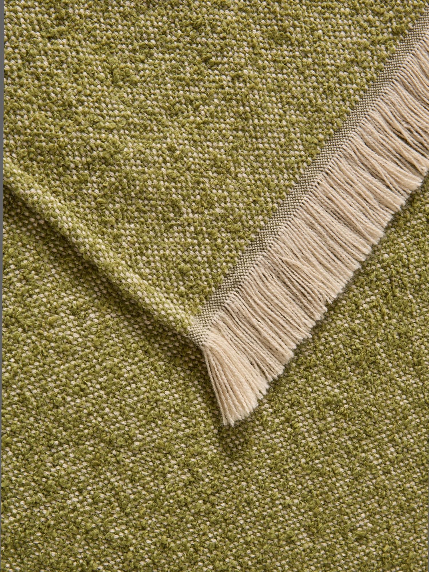 Plaid lavorazione boucl&egrave;, Verde, large image number 1