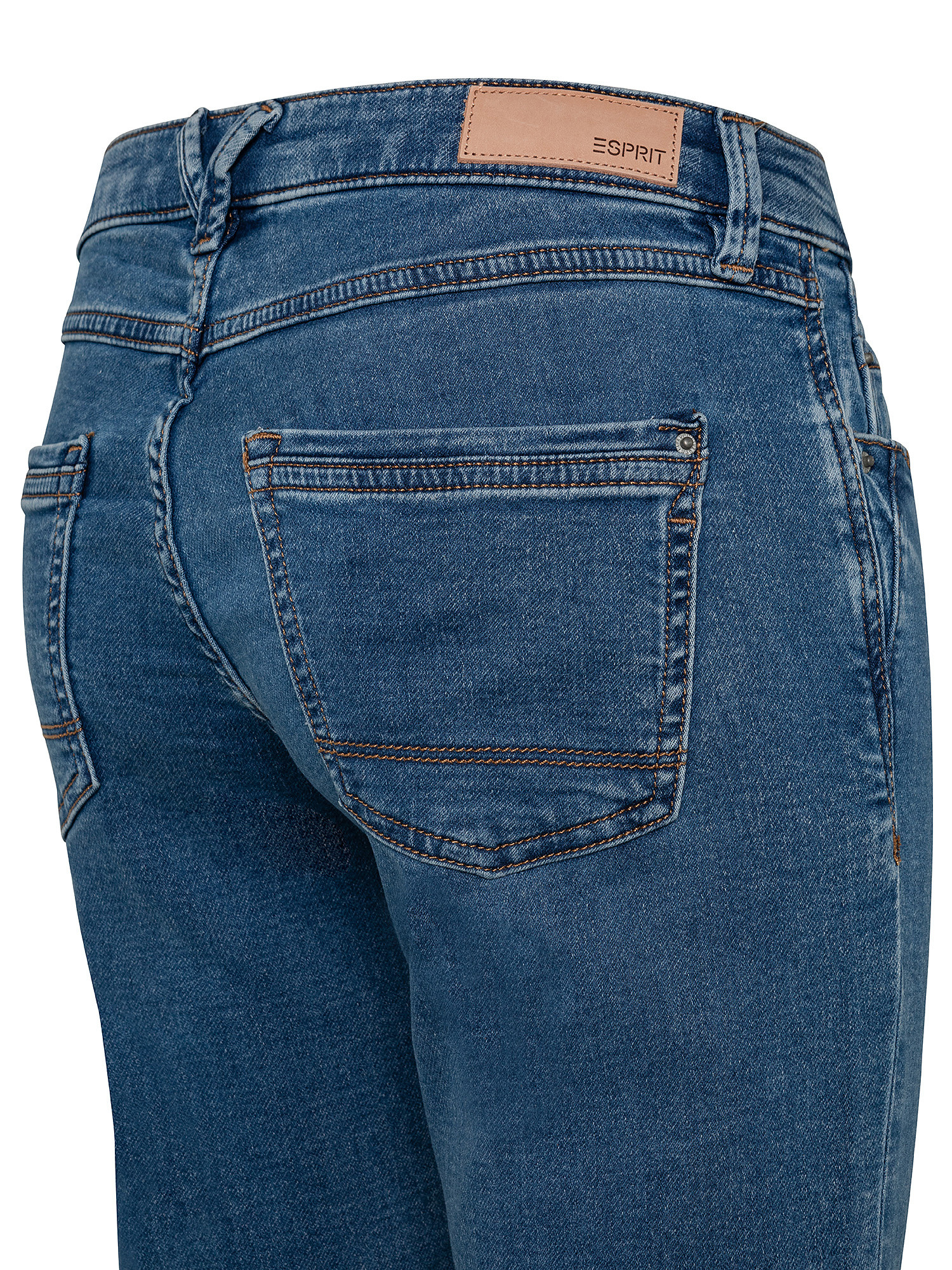 Jeans stretch in misto cotone biologico, Blu, large image number 2